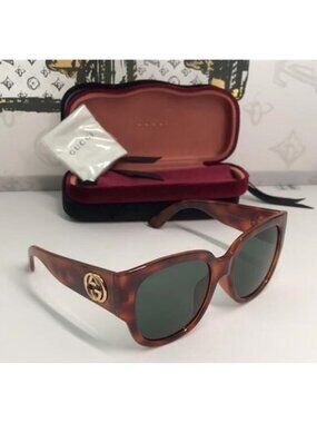 New Authentic Gucci Brown Sunglasses GG0142SA 002